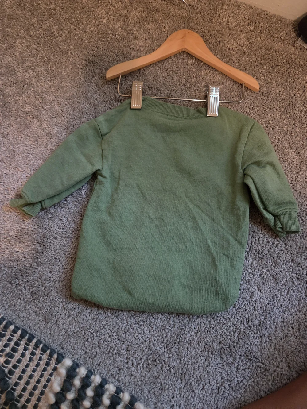 Carter's Baby 6M Green Monster Face Long-Sleeve One-Piece Bodysuit
